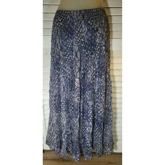 Vintage 90’s Retro Star of India Skirt Bohemian Flowy Maxi Size L - Picture 2 of 13